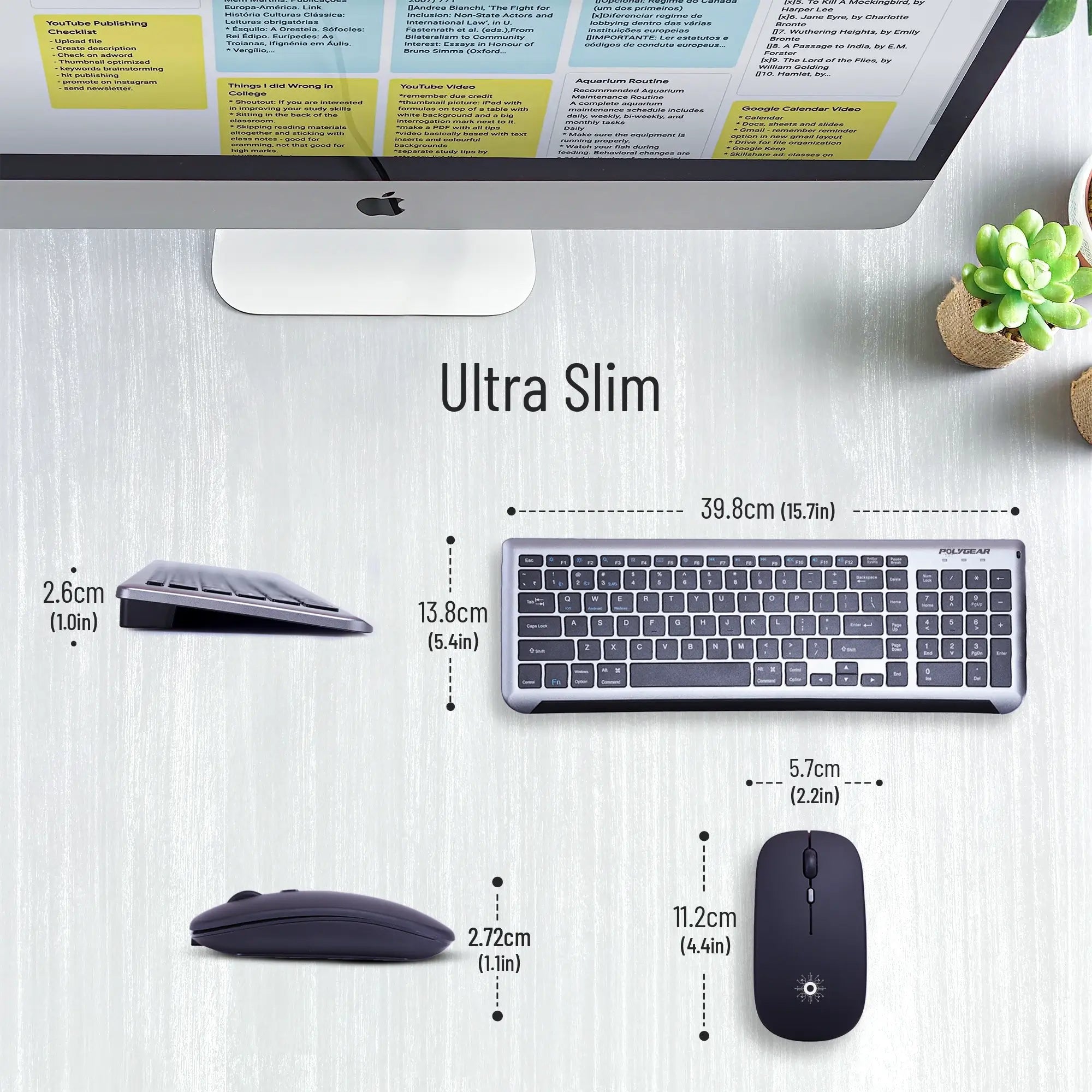 POLYGEAR Swift pro wireless keyboard and mouse combo