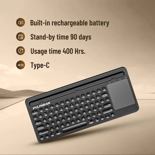 Enhancing Productivity and Style with the POLYGEAR BTX5050 Bluetooth Keyboard