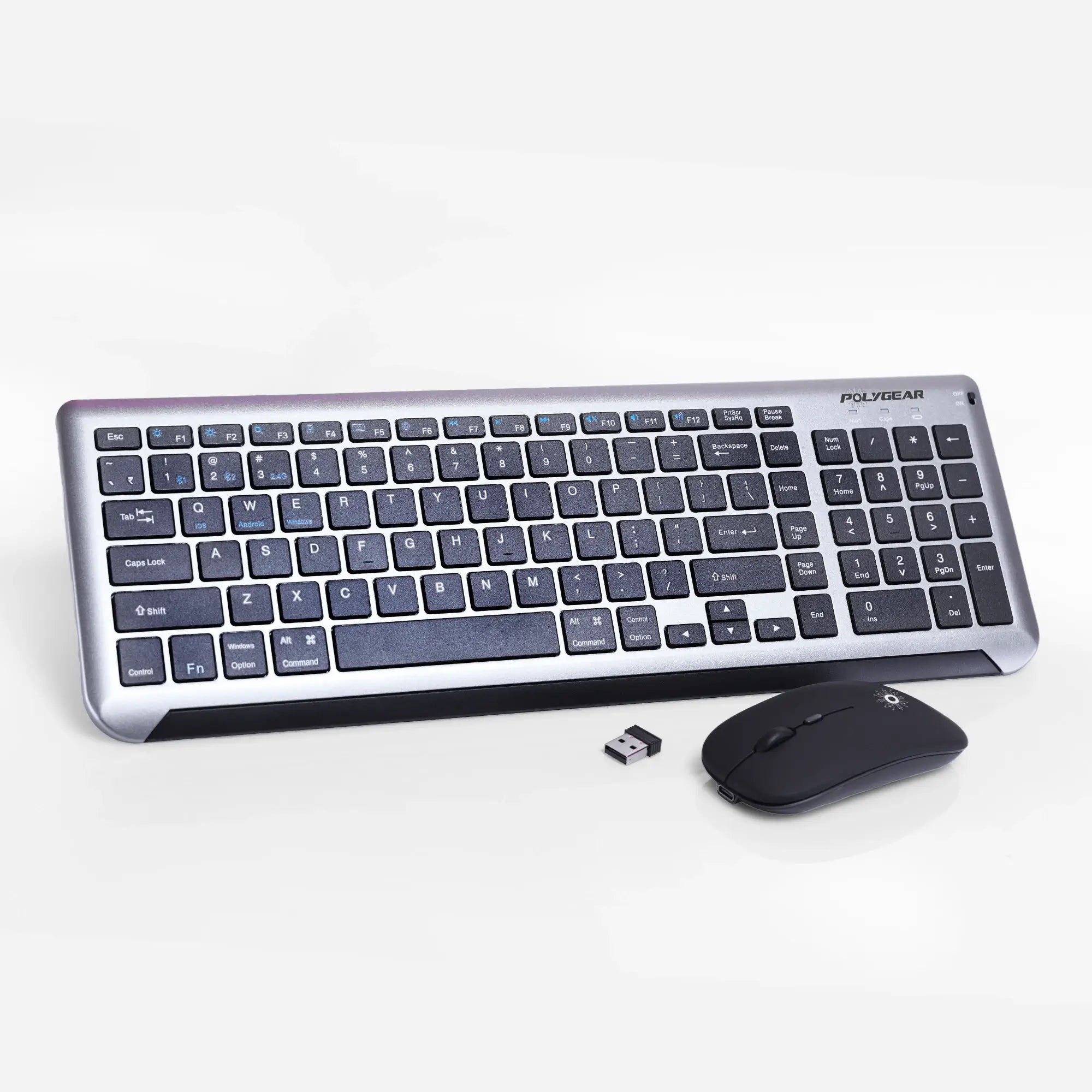 POLYGEAR Swift pro wireless keyboard and mouse combo