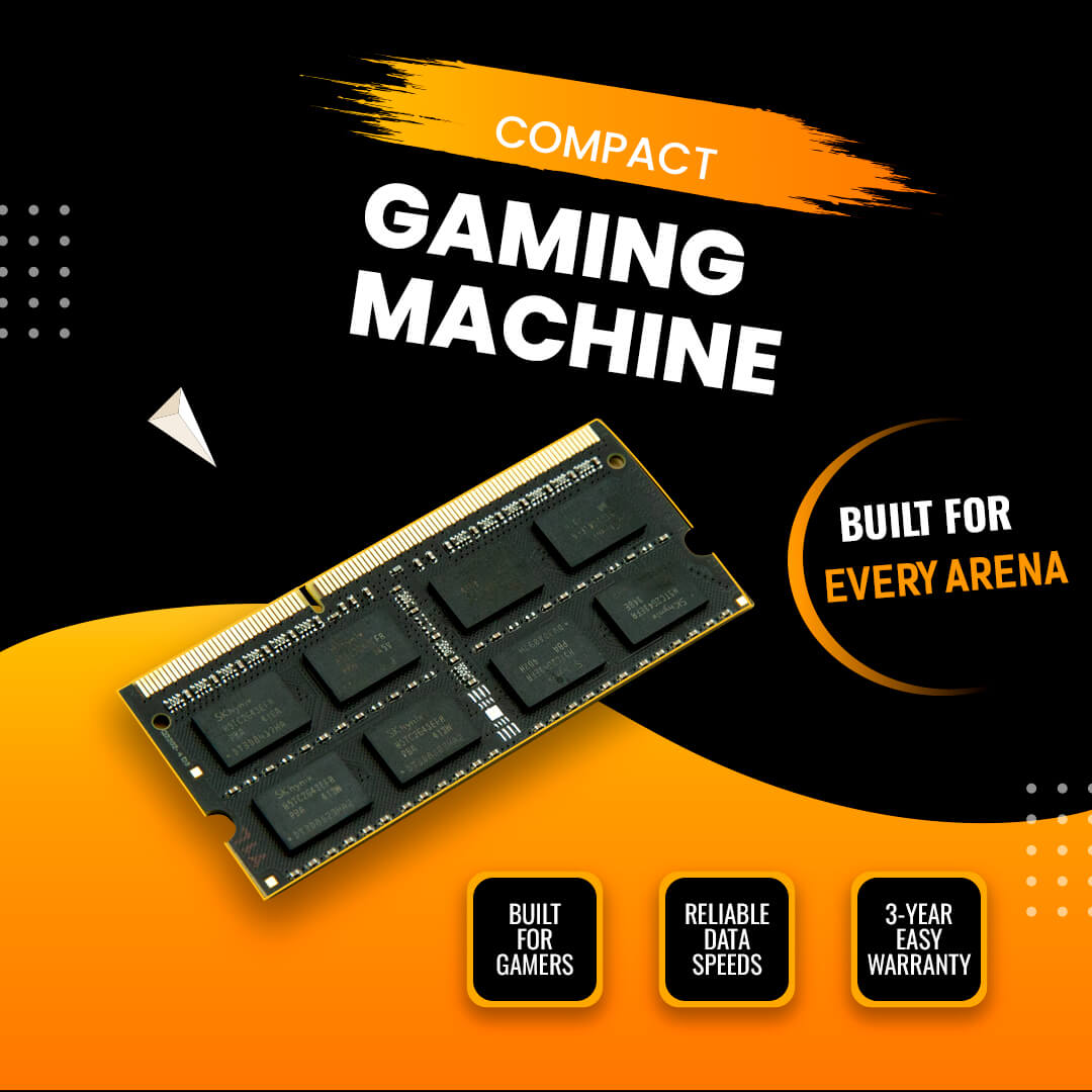 Polygear Conqueror 16GB RAM DDR4 3200MHz Laptop RAM MEMORY MODULE (Black,16GB)